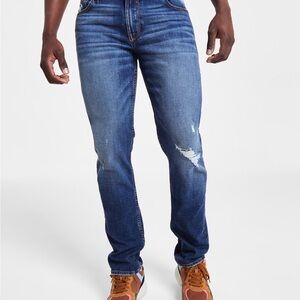 Men's Destroyed Slim Tapered Fit Jeans